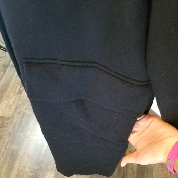 Theory Womens Wool Cashmere Duffle Coat Navy - Picture 7 of 10